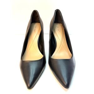 On 34th Women's Jeules Pointed-Toe Slip-On Pumps Black Leather Size 10M NWT/BOX